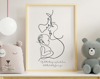 nursery wall art | new baby | family | abstract | minimalist | digital print