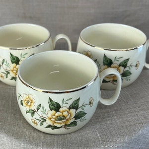 Vintage Yellow Rose Tea Cup Set