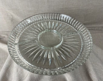 Vintage Geteiltes Glas Serviertablett