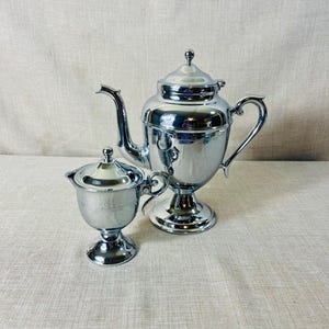 Silver-Plated Tea Pot & Creamer Set