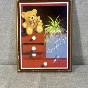 Hug A Teddy Vintage 1980&#39;s Wall Art