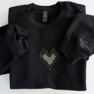 Fireheart SJM Throne of Glass Embroidered Crewneck Sweatshirt