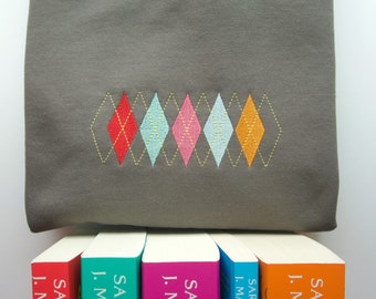 ACOTAR Color Block SJM Embroidered Crewneck Sweatshirt