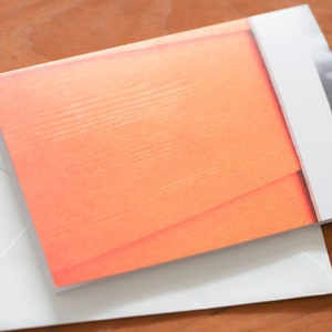 Des cartes de correspondance pour toutes les occasions Cartes de correspondance avec enveloppes Cartes de voeux vierges Photographies Abstrait orange