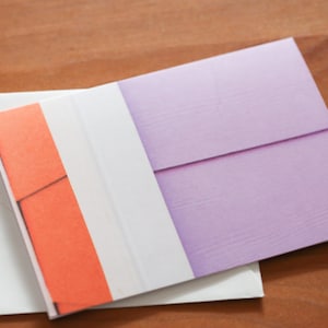 Des cartes de correspondance pour toutes les occasions Cartes de correspondance avec enveloppes Cartes de voeux vierges Photographies Abstrait violet et orange