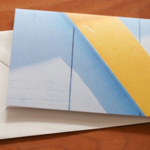Des cartes de correspondance pour toutes les occasions Cartes de correspondance avec enveloppes Cartes de voeux vierges Photographies Abstrait bleu et jaune