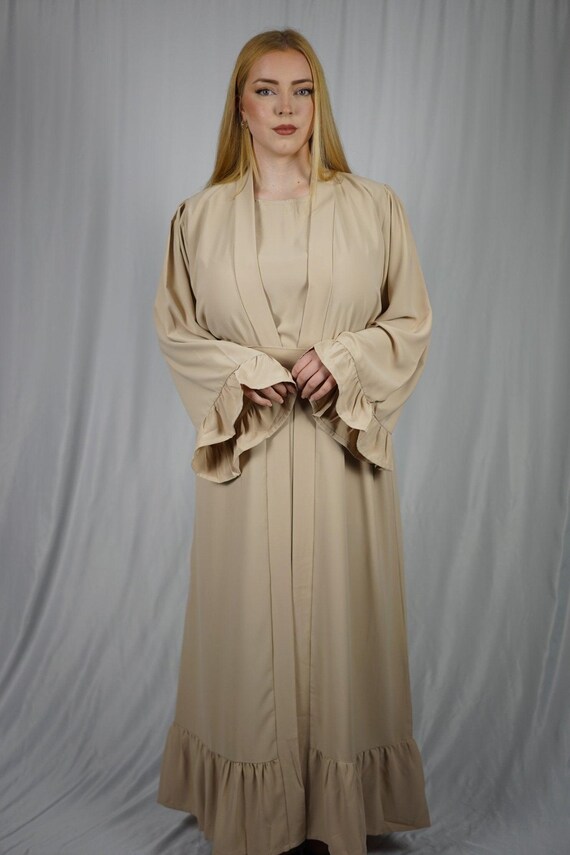 cream abaya dress white abaya dress Isabel Abaya in Cream White-parroquiadesanalbertomagno.com