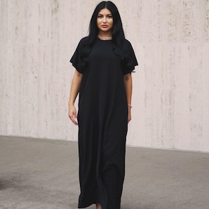 Short Sleeve Under Slip Dress, Black Inner Slip for Abaya - Etsy Short Sleeve Under Slip Dress, Black Inner Slip for Abaya - Etsy