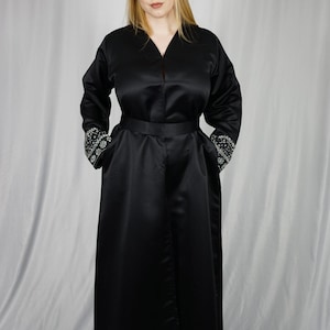 Abaya for women, Dubai Abaya, Handmade beading, Fancy abaya, Islamic women's clothing, Black Beaded Abaya