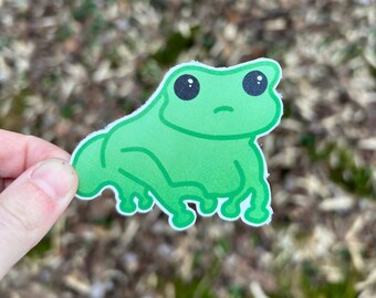 Cute Frog Vinyl Sticker - Etsy