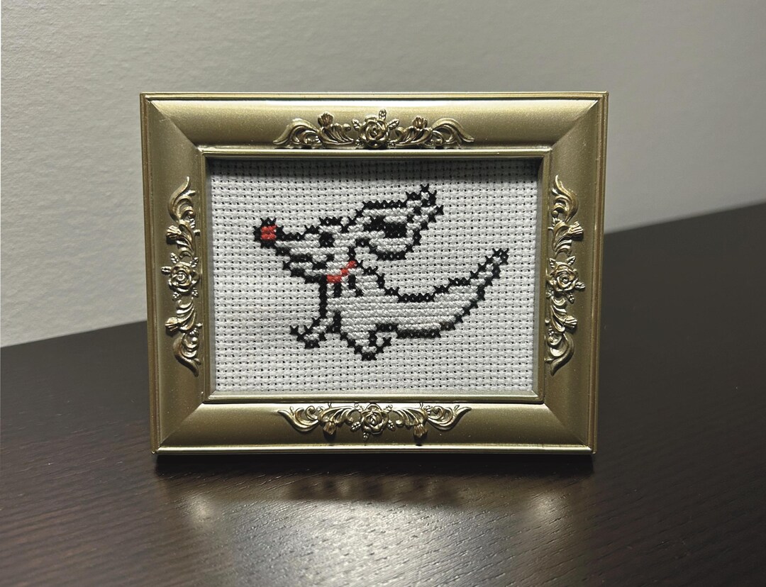 The Nightmare Before Christmas Zero Finished Cross Stitch Artwork ...
