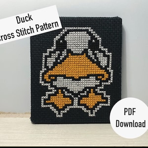 Duck Cross Stitch Pattern, Animal Cross Stitch, Cute Animal Cross Stitch, Pattern Downloadable PDF