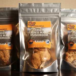 Premium Half Ounce (14g) Slow-Dried Lion Mane Mushroom 100% Fruiting Bodies | Made in USA | Healthy Superfoods | Good for YOU!