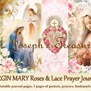 Diario di preghiera della Vergine Maria, Diario della fede, Diario spazzatura, Download digitale della Vergine Maria, Angeli, Cuore Immacolato, Cattolico, Stampabile