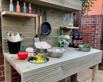 Outdoor BBQ Table, Potting Table