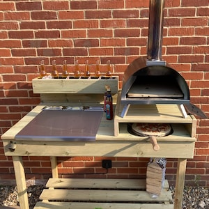 Outdoor pizza kitchen suitable for most ovens/ pizza table/ pizza oven table/ pizza oven kitchen/ outdoor serving table/ pizza oven stand. image 6