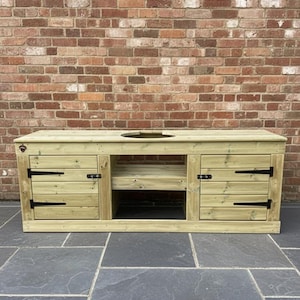 Kamado Grill, BGE Table, Twin Cupboard Storage, Outdoor BBQ Station image 7