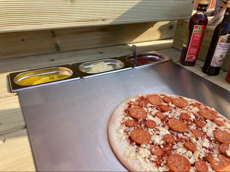 Outdoor pizza kitchen suitable for most ovens/ pizza table/ pizza oven table/ pizza oven kitchen/ outdoor serving table/ pizza oven stand. image 2