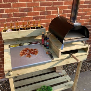 Outdoor pizza kitchen suitable for most ovens/ pizza table/ pizza oven table/ pizza oven kitchen/ outdoor serving table/ pizza oven stand. image 8