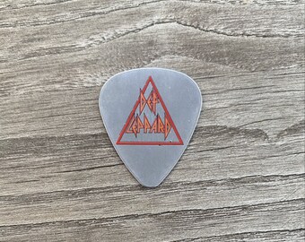 Stage Used Live Gig Def Leppard Metal Guitar Pick, Phil Collen Signature Metal Guitar Pick, Rock Memorabilia, Rock And Roll Gift, Music Swag