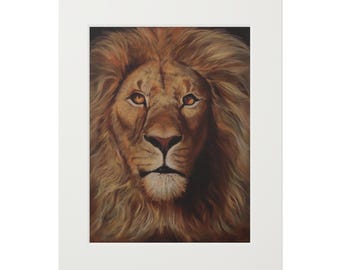ライオンの肖像ファインアートプリント