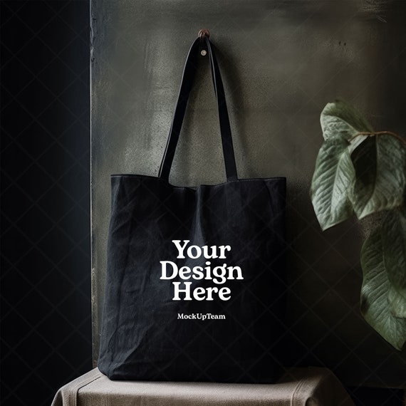 Black Tote Mockup Shopping Bag Mockup Shopping Tote Mock up