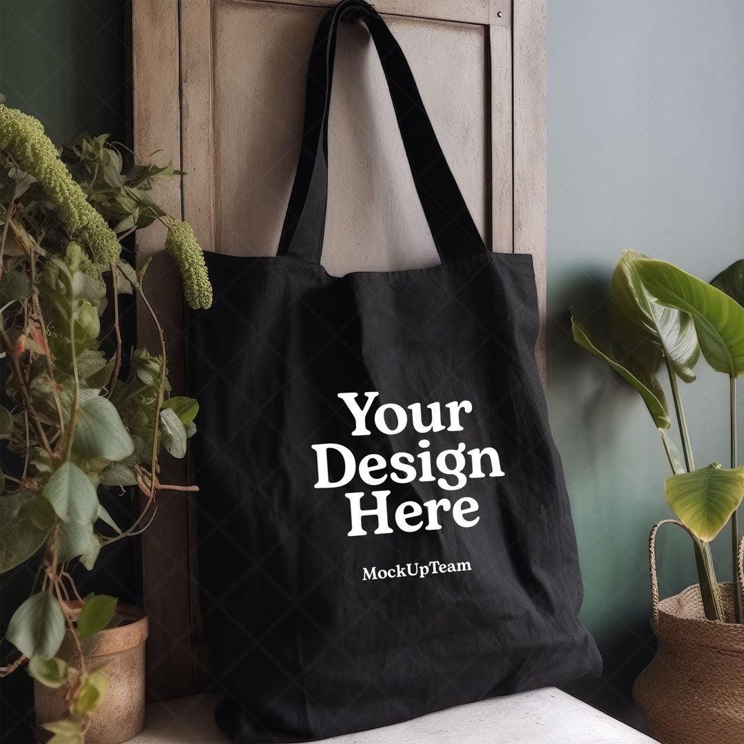 Black Canvas Tote Mockup Shopping Bag Mockups Shopping Bag Mock Up Store JPG Print on Demand Tote Best Seller Tote Mock Tote Bag Mockup Etsy Canada