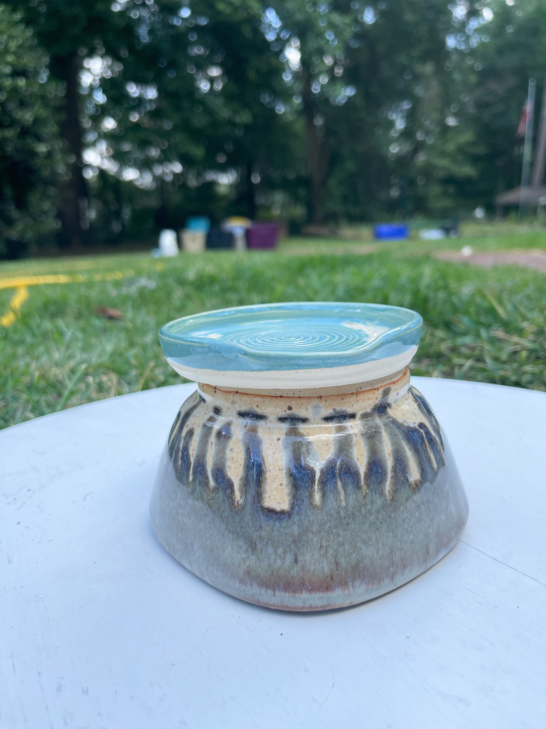 Turquoise Spoon Rest Blue Spoon Rest Robins Egg Blue Spoon Rest Ceramic