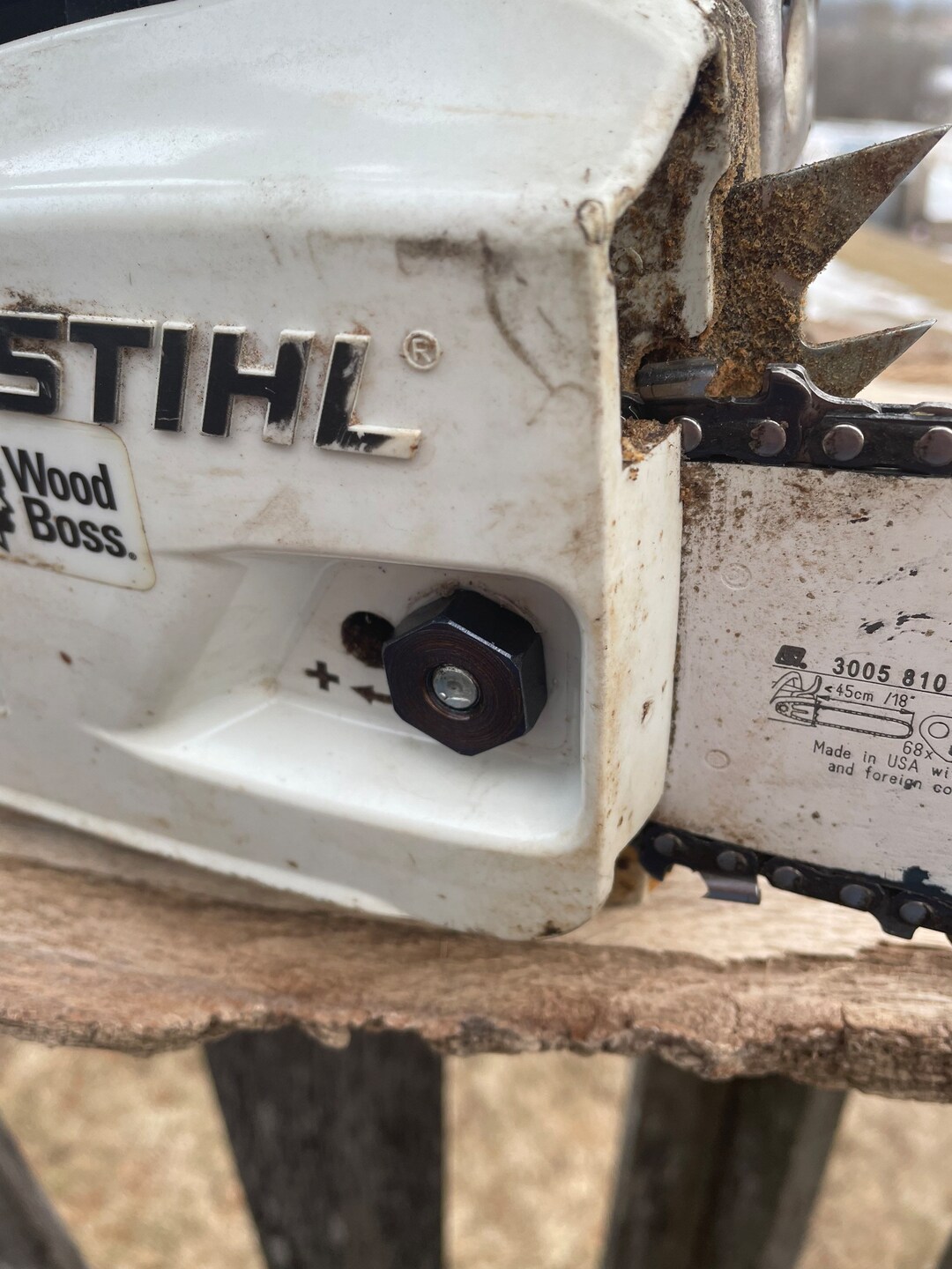 Artisanal Chainsaw Bar Nuts Stihl Chain Saw Forestry Arborist Blued Nut