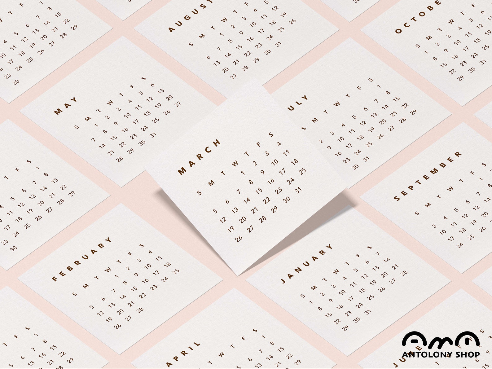 Printable Mini 2024 Calendar | Mini Monthly Calendar | Minimalist | Instant Digital Download ...
