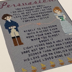 Persuasion - Quote Cross Stitch by Particles Stitch - CHART