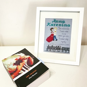 Anna Karenina Quote Cross Stitch Pattern by Particles Stitch - CHART