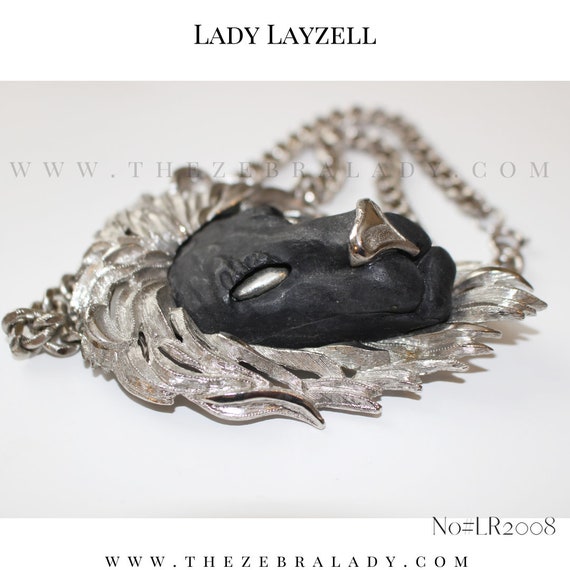 Black Luca Razza Lion Head Necklace No#LR2008 - image 2
