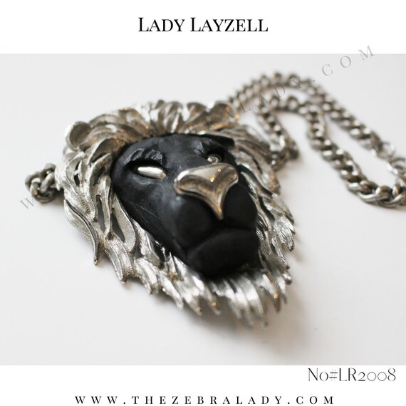 Black Luca Razza Lion Head Necklace No#LR2008 - image 4