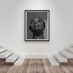 Melanin AI Art, African American Digital Download, Black Woman Art, Black Woman Painting,