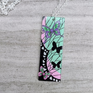 Japanese Anime Butterfly Pendant Necklace