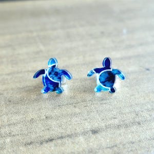 Orecchini a forma di tartaruga marina