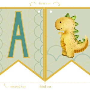Entzückende Dinosaurier druckbare Banner, Dinosaurier Banner, druckbare Party Banner, Dinosaurier Geburtstagsbanner, DIY Geburtstag, Dinosaurier Party