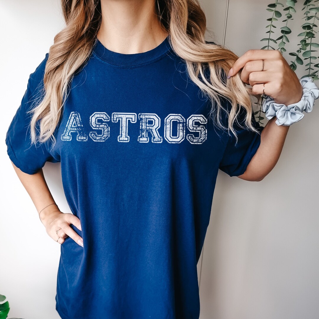 Houston Astros Collegiate Tee, Comfort Color Shirt, Basic Astros Shirt