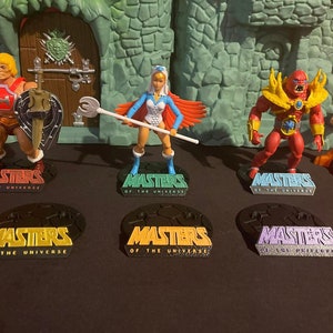 MOTU Masters of the Universe custom display stand 6 different colors