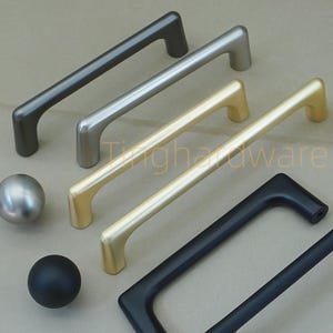 Brushed Brass Drawer Pull Knob Brushed Nickel Kitchen Pull Black Cabinet Door Handle   Dresser Knob Cupboard Knob Pull Kitchen Hardware