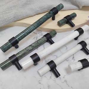 Green White Marble Cabinet Pull Knob, Kitchen handles Knobs , Unique Drawer Pulls Knobs  Dresser Knobs Cupboard Handles Gift luxurious Decor