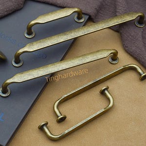 Vintage Style Drawer Pull Knob Aged Brass Kitchen Pull Dresser Handles Retro Cabinet Door Handle Knobs Antique Bronze Cupboard Pull