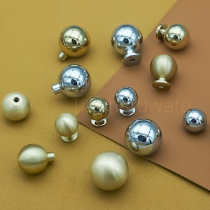 Solid Brass Ball Drawer Knobs ,Chrome Cabinet knobs, Unique Dresser Knob, Gold Cabinet Knobs Handle, Kitchen door Handles