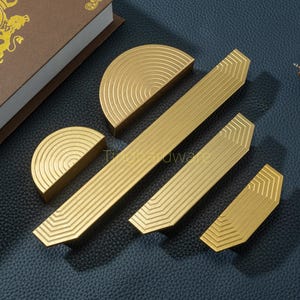 Semicircle Gold Cabinet Handles Drawer Dresser Cupboard Pulls Kitchen Cabinet Pulls Modern Wardrobe Handle Knob Closet Pull Hardware