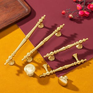 Brushed brass Cabinet Pulls knobs, Antique Bronze Drawer handles, Closet pull gold Dresser handle knob  Wardrobe Cupboard pulls hardware