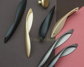 Leaf Kitchen cabinet handle, Unique  Gray Drawer Pull ,Dresser  Knob, Cupboard pull ,Closet hardware