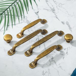 Antique Silver Drawer Pull , Aged Brass Kitchen cabinet Handle ; Dresser knob aged, Cupboard hardware