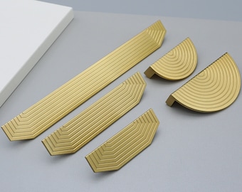1,25 "2,5" 3,78 "7,56" Gold Streifen Schubladenknauf Einzigartige Schrankgriff Kommode Knauf Schrank Pull Schubladengriffe Schrank Hardware von Ting