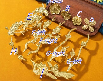 Solid Brass Flower Cabinet Knob: Gold Dresser Drawer Pull, Unique Furniture  Hardware - Etsy